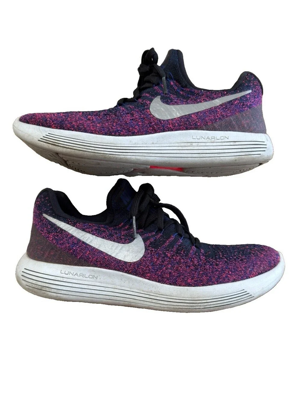 Nike Lunarepic Low Flyknit 2 Women's 7.5 Running Shoes Pink Purple 863779-015